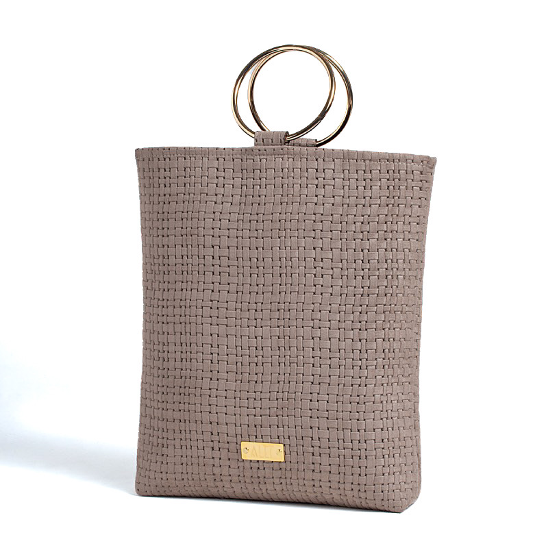 Φi Handbag in Sand Gray